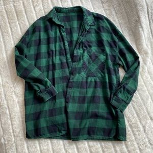 Zara Oversized Buffalo Check Flannel Shirt Size M